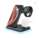 Беспроводная зарядка 3 в 1 Fast Charge Zhongtian Black - изображение 1