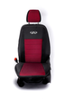 Комплект модельных чехлов AMI.AUTO из автоткани черно-красные на Чери Е5 (Chery E5) 2011-2016 седан - изображение 4