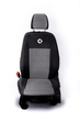 Комплект модельных чехлов AMI.AUTO из автоткани черно-серые на Смарт Фо Ту (Smart For Two) 1998-2007 мини машина - изображение 3