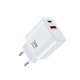 Зарядне мережеве Remax RP-U82 PD 30W+QC 3.0 1USB 1Type-C 3A швидка зарядка для смартфонів, навушників, смарт-годинників Android Apple Білий - изображение 1