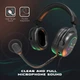 Накладні геймерські навушники Fifine H6X з знімним мікрофоном та RGB підсвіткою Ігрова гарнітура - зображення 6