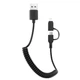 Кабель пружина AWEI Cmbo Lightning+Micro USB Spring CL-53 1 метр черный - изображение 1