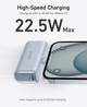 Универсальная батарея Anker Nano Power Bank со встроенным складным разъемом USB C 22.5W 5000 mAh для iPhone 15 / 16 / 17 Series (A12310) Ice Lake Blue - изображение 2