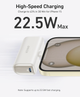 Универсальная батарея Anker Nano Power Bank со встроенным складным разъемом USB C 22.5W 5000 mAh для iPhone 15 / 16 / 17 Series (A12310) Shell White - изображение 3