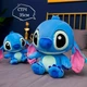 Стич плюшевая мягкая игрушка 35 см, большая детская игрушка из мультика Лило и Стич Синего цвета - изображение 1