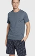 Emporio Armani мужская пижама футболка/шорты цвет серо-голубой размер L 111360-2F567 - изображение 2