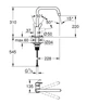 Cмеситель для кухни однорычажный GROHE QuickFix Start 304702430 черный латунь CV032190 - изображение 2