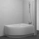 Шторка стеклянная для ванны распашная 150x100см RAVAK ROSA CVSK1&nbsp;R стекло прозрачное 6мм профиль хром 7QRS0C00Y1 - изображение 3