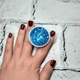 Попсокет Popsocket тримач для телефону Рідкі блискітки Glitter Блакитний - зображення 2