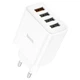 Сітчастий зарядний пристрій HOCO C102A Fuerza QC3.0 four-port charger White - зображення 1