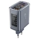 Сетевой зарядний пристрій ACEFAST A45 Sparkling series PD65W GaN (2*USB-C+USB-A) charger Mica gray - зображення 1