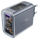 Сетевой зарядний пристрій ACEFAST A45 Sparkling series PD65W GaN (2*USB-C+USB-A) charger Mica gray - зображення 2