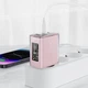 Зарядное устройство ACEFAST A45 Sparkling series PD65W GaN (2*USB-C+USB-A) charger Cherry blossom - изображение 3