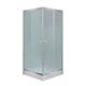 Lidz Wawel SC80x80.SAT.LOW.FR Душевая кабина квадратная, стекло Frost 4 мм + Lidz Душевой поддон KAPIELKA ST80x80х14 - изображение 1