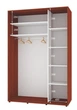Шкаф-купе двухдверный Комфорт Мебель 160*60*210 см Орех ДСП + Зеркало Стандарт - изображение 2