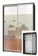 Шкаф-купе двухдверный Комфорт Мебель 130*45*240 см Венге 2 двери Зеркало Стандарт - изображение 1