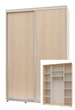Шкаф-купе двухдверный Комфорт Мебель 150*60*220 см Дуб молочный 2 двери ДСП Макси - изображение 1