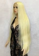 Парик на сетке Lace Wig Super Straight тон 613 длинный блонд 100 см термостойкое волокно - изображение 6