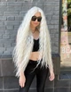 Перука на сітці Lace Wig Bohemian №1001E довгий платиновий блонд, 105 см, термостійке волокно - зображення 1