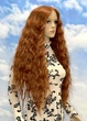 Парик на сетке Lace Wig Super Lily № 130T рыжий, 80 см, термостойкое волокно - изображение 5
