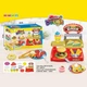 Ігровий набір тісто для ліплення Фастфуд Kitchen Dough 3 кольори тіста формочки посуд прилавок - зображення 3