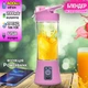 Фитнес блендер беспроводной A-Plus Juice Mixer 400мл, Powerbank 2000мАч, 4 ножа Розовый - изображение 1