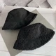Панама двухсторонняя зимняя теплая плюшевая Plush черная Tanworders - изображение 2