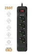Фільтр-подовжувач AURA Energy 4+3 USB-A + USB-C (PD) 2M Black - зображення 1