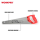 Ножовка по дереву WORKPRO 400 мм 7TPI WP215001 - изображение 2