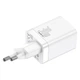 Сетевое зарядное устройство Baseus Super Si Pro Quick Charger Type-C+USB 30W адаптер с быстрой зарядкой White - изображение 4