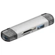 Кардридер Multifunction 6 в 1 Micro USB OTG/USB 2.0/Type-C to TF/SD/USB 366 Серый - изображение 1