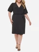 Платье на запах миди женское Calvin Klein 57335030 3XL Черное (1159792462) - изображение 1