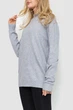 Жіночий светр в'язаний колір сірий oversize 204R179 - зображення 4