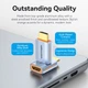Адаптер HDMI-HDMI 2.1 Vention F/M Aluminum Alloy 8K 60Hz 4K 120Hz 2K 144Hz 48Gbps gold-plated Blue (AIVHO) - зображення 6