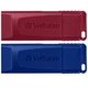 USB флеш накопичувач Verbatim 2x32GB Store'n'Go Slider Red/Blue USB 2.0 (49327) - изображение 1