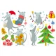 Декор для інтер'єру до Нового Року DesignStickers «Новорічні мишки» (50638155) - зображення 1
