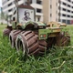 3D Пазл Механический Из Дерева TheGravix Тягач Зеленый Военный 496 деталей - изображение 2
