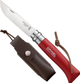 Туристичний ніж з ремінцем і чохлом 85мм, граб Opinel Colorama 08 Red 001890 - изображение 2