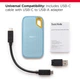 Зовнішній диск SSD SanDisk Extreme Portable V2 2TB USB 3.2 Type-C (SDSSDE61-2T00-G25B) Sky Blue - зображення 3