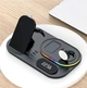 Беспроводная зарядка A06 RGB QI док-станция Magsafe для iPhone Apple Watch AirPods для айфона часов подсветкой ночник - изображение 1
