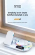Бездротова зарядка Magsafe A06 RGB QI док-станція для iPhone Apple Watch AirPods для айфона годинника підсвіткою нічник Біла - зображення 3