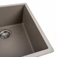 Мойка для кухни PLATINUM гранитная 4040 RUBA 440x440мм квадратная врезная без сифона бежевая PLS-A40846 - изображение 4