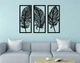 Декоративное панно на стену из дерева Upwood Decor Перья мандалы Mandala feathers 35 х 50,8 см black - изображение 1