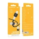 Кабель зарядки BOROFONE BX84 (2.4A) (1M) USB - Lightning для Apple для iOS пристроїв iPhone 6/7/8/X/Xs/11/12/13/14 Pro Max Чорний - изображение 2