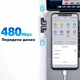 Магнітний адаптер Type-C 100W кутовий 90 градусів Білий (MAU100-W) - зображення 5