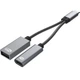 Кабель OTG Type-C - Type-C та USB 2.0 0.12 м Сірий (TCOTGTC-GR) - изображение 2