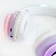 Бездротові навушники з вушками з мікрофоном Cat Ear світяться вушка і лапки кішки Bluetooth складні (Фіолетові) - изображение 5
