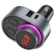 FM-Модулятор Hoco E72 Alegria PD30W car BT FM transmitter Черно-Серый Подсветка и дисплей - изображение 3