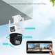 Беспроводная WiFi вай фай камера уличная поворотная 2 камеры 3mp+3mp IP66 полноцветное ночное видение UKC PTZ P12 ICSEE - изображение 6
