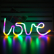 Неоновый светильник Neon Lights "Любовь" Ночник декоративный настенный LED лампа (USB, 3хАА) Разноцветный - изображение 5